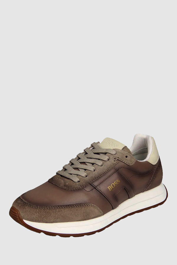 ΠΑΠΟΥΤΣΙΑ SNEAKERS BOSS SHOES - TAUPE/WHI VESUVIO